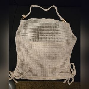 Elegant Knit Womens Top in Cream
